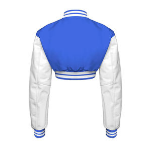 <b>Women</b> Crop Style <b>Jacket</b> Casual Long <b>Sleeve</b> Button Front Outerwear Varsity <b>Jacket</b> - Product Image 6