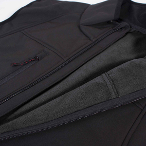 Chalecos Casuales para Hombre, de Tejido Softshell, Transpirables, Color Negro, Cuello Alto, Tres Bolsillos con Cremallera, Impermeables, para Senderismo - Product Image 5