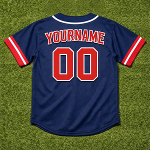 เสื้อเบสบอลทีมโรงเรียนแบบสั่งทำพิเศษ แห้งเร็ว ระบายอากาศได้ดี ผ้าโพลีเอสเตอร์ 100% ปักชื่อและหมายเลขผู้เล่นตามสั่ง - Product Image 2