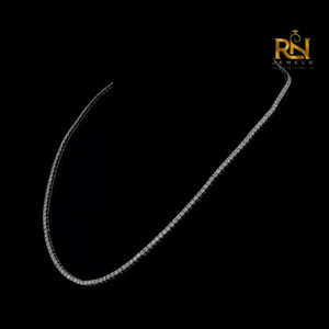 Collier tennis en diamants de laboratoire taille ronde, collier éternité taille brillant ronde, or massif 9K 14K 18K, bijoux fins - Product Image 2