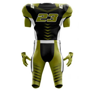 Uniforme de football américain personnalisé pour hommes, col en V, manches courtes, sublimé, 100% polyester, respirant, ajusté, pour équipe - Product Image 2
