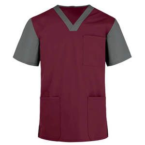 Ensemble d'uniformes médicaux personnalisés pour hommes et femmes, blouses d'infirmière extensibles, unisexe, tendance, pour usage hospitalier, en tissu toile, séchage rapide - Product Image 1