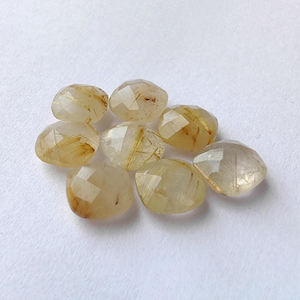 Piedra Preciosa Suelta Calibrada, Corte Briolette, Forma Cojín, Rutilo Dorado Natural - Product Image 4