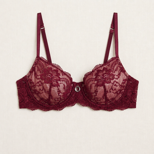 Sujetador Push-Up con Encaje y Aros para Mujer, Copa 3/4, Sexy, Floral, Tirantes Ajustables, Cierre en Y, Transpirable, Soporte Suave, OEM ODM - Product Image 5