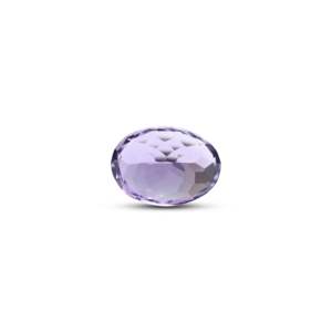 Loose Amethyst Gemstone 8.7 Carat Faceted Heart Oval Emerald Cut 4x6mm for Fine Jewelry - Product Image 2