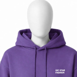 Sweat à capuche pour homme en coton 100% uni, coupe classique, de haute qualité, manches longues, vêtements d'hiver pour homme, sweat à capuche avec poches - Product Image 2