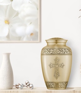Urne funéraire royale en aluminium pour adultes, décorative, pour cendres, avec un artisanat artistique de qualité supérieure - Product Image 6