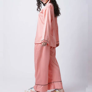 Conjunto de Pijamas Térmicos para Mujer, Personalizados con Logotipo en la Parte Delantera, Manga Corta, Algodón - Product Image 2