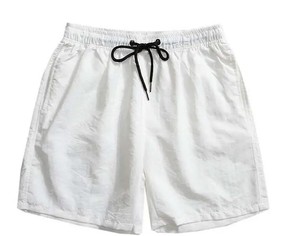 Shorts Bermuda en Coton Noir Uni pour Homme, Taille Mi-Haute avec Cordon de Serrage, Décontracté, Respirant, en Maille - Product Image 3