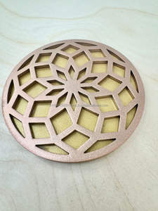 Posavasos de Metal con Relieve Dorado de Aluminio Personalizados de Alta Calidad al por Mayor, Decoración para el Hogar, Posavasos para Tazas, Sublimación - Product Image 2