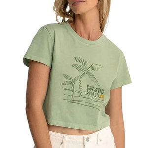 Soft Comfortable Slim Fit Stylish Best Supplier High Performance New Arrival Top Trendy Short Casual Wear Printed Women Crop Top - Product Image 1