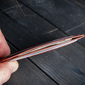 Cartera de cuero curtido hecha a mano Vintage de alta calidad, tarjetero, negro, marrón, mínimo, para uso diario, tarjetas de regalo - Product Image 5