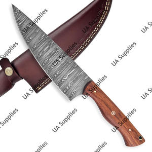 Couteau de Chef Professionnel en Acier Damas Forgé à la Main Ambidextre avec Manche Ergonomique en Bois de Palissandre Haute Qualité OEM/ODM Faible MOQ - Product Image 3