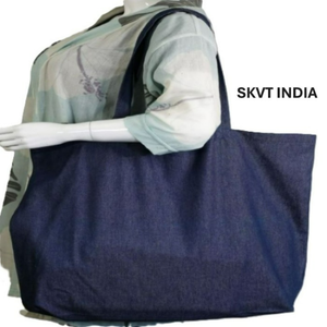 Sac fourre-tout extra-large en toile 100 % coton, écologique, robuste, multi-usages, pour courses et plage, logo personnalisable - Product Image 4