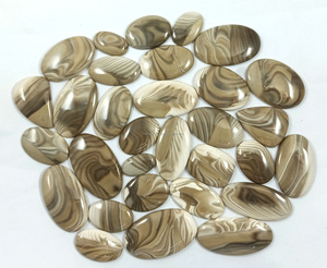 Cabochon en agate grise naturelle, forme poire fantaisie, cristal lisse, dos plat, haute qualité, quartz de guérison, vente en gros - Product Image 6