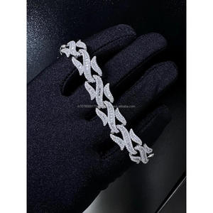 Premium Twisted Infinity Moissanite <b>Bracelet</b> Crafted with Hand Set VVS Stones and White Gold Finish Luxury Fashion Jewelry - Product Image 1