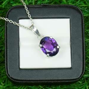 Colgante Vintage de Amatista en Plata de Ley 925, Joyería de Piedras Preciosas Naturales, Regalo para Mujeres, Hermanas o Hijas - Product Image 2