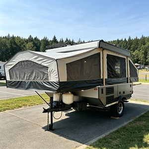 <span class=keywords><strong>Caravane</strong></span> légère Pop-Top avec toit relevable, tente en <span class=keywords><strong>toile</strong></span> souple et suspension indépendante pour les voyages en camping - Product Image 1