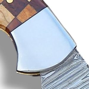 Wholesale Folding Knives Handmade Damascus Pattern Blade Decorative Handle Polished Metal Bolster for Hunting Camping <b>Outdoor</b> - Product Image 6
