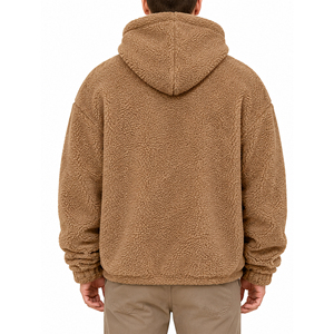 Custom Winter Sherpa Fleece Hoodies Men <b>Women</b> Warm Soft Cozy Plush Zipper Hooded <b>Sweatshirt</b> Casual Streetwear Clothing Factory - Product Image 2