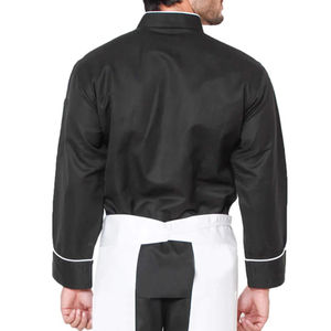 Veste de chef professionnelle de qualité supérieure, respirante, imperméable, antibactérienne, en coton et lin, logo personnalisé, uniforme d'hôtel - Product Image 1