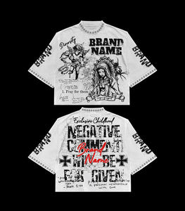 Wholesale custom printed <b>oversized</b> dropped shoulder <b>T</b> <b>shirt</b> for men and women 100% cotton jersey 250gsm - Product Image 2
