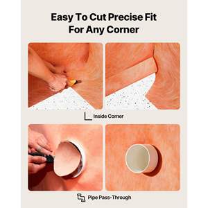 Membrane d'étanchéité pour carrelage de 325 pieds carrés, 3,3 x 99,1 pieds, épaisseur de 20 mils, rouleau de tissu en polyéthylène pour les murs de salle de bain et de sauna - Product Image 5