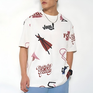 T-shirt Homme Personnalisé Coupe Ample 100% Coton Épais 260 g/m² DTG Style Urbain Rétro Effet Délavé Vierge OEM - Product Image 2