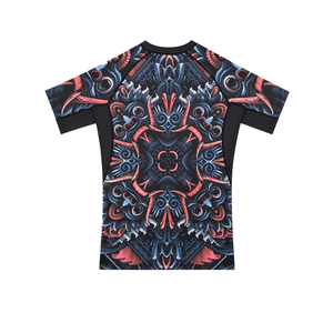 เสื้อรัดรูปสำหรับผู้ชาย Saqibandco สำหรับ MMA ลายพิมพ์แบบ Sublimation แห้งเร็ว ผลิตจากโพลีเอสเตอร์ เสื้อสำหรับผู้ใหญ่สำหรับกีฬาผสมผสานหลายประเภท - Product Image 2