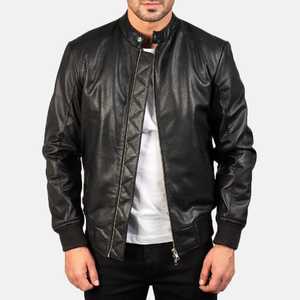 Chaqueta de Cuero para Hombre a Precio de Mayoreo con Diseño Personalizado, Chaqueta de Cuero de Talla Grande para Uso en Exteriores en Invierno, Chaqueta de Cuero para Hombre en Venta - Product Image 1