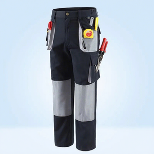 Conjunto de Uniforme de Trabajo Unisex de Microfibra Impermeable y Resistente a la Abrasión, Chaqueta y Pantalones de Trabajo con Bolsillos para Herramientas para Uso en Construcción - Product Image 6