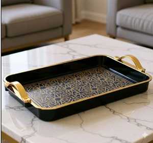 Modern Wooden Round Serving Tray with Legs Handcrafted Decorative <b>Coffee</b> <b>Table</b> Tray Shape Home Kitchen Decor Tray - Product Image 5