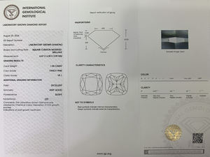 Diamant rose fantaisie taille coussin 1,53 ct 1,55 ct certifié IGI, clarté VVS, cultivé en laboratoire CVD pour la joaillerie - Vente en gros - Product Image 6