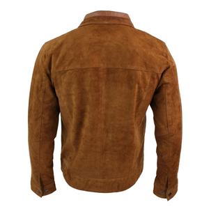<b>Men</b> <b>Suede</b> Leather <b>Jacket</b> for <b>Men</b> Brown Real Lambskin Leather <b>Jacket</b> Biker Moto Custom <b>Men's</b> Pure Leather <b>Jackets</b> - Product Image 2