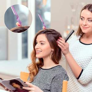 Rasoir professionnel à lame unique avec manche en métal et prise en main confortable pour usage en salon de coiffure et rasage - Product Image 6