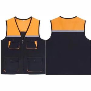 Chaleco de Seguridad Multifuncional con Cierre de Cremallera y Contraste de Color, Alta Visibilidad, Venta al Por Mayor con MOQ Bajo - Product Image 1