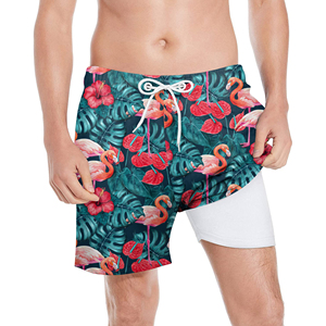 Shorts de bain pour hommes à séchage rapide, en polyester extensible, pour la plage et le surf, livraison rapide en gros - Product Image 2