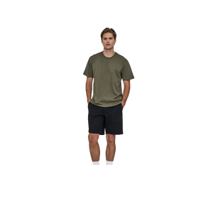 <b>Men's</b> Olive <b>Green</b> Short Sleeve O-Neck T-Shirt Regular Fit Solid Blank Casual <b>Top</b> - Product Image 4