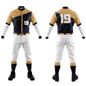 Custom <b>Baseball</b> Softball Jersey Uniform <b>Sets</b> Adult Men Short Sleeve V-neck Adjustable Strap Quick Dry Anti-Bacterial Breathable - Product Image 4