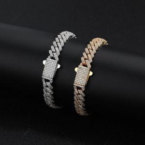 Premium 925 Sterling <b>Silver</b> Moissanite Chain Link <b>Charm</b> <b>Bracelet</b> Elegant Fashion Jewelry Accessory <b>for</b> Modern Styling - Product Image 1