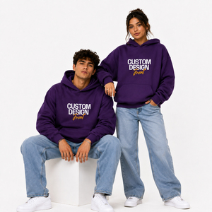 Sweats à capuche personnalisés de haute qualité pour hommes et femmes, en molleton épais, lourds, surdimensionnés, en coton vierge, effet délavé - Product Image 4