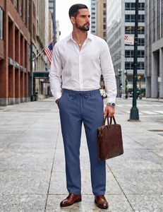 Custom <b>Men's</b> Mid Drawstring Closure Straight Casual <b>Lounge</b> <b>Pants</b> Premium Cotton Knit Eco-Friendly Quick Dry Lightweight - Product Image 5