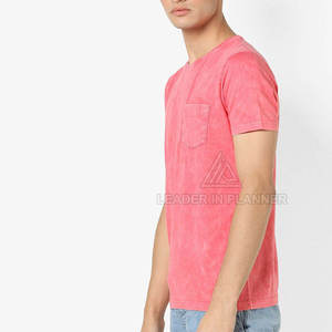 เสื้อยืดผู้ชายดีไซน์ใหม่สำหรับใส่กลางแจ้ง ผ้าฝ้าย 100% ล้างสีแบบแอซิดวอช ขายส่ง เสื้อผ้าแฟชั่นผู้ชายทรงหลวม เสื้อยืดล้างสีแบบแอซิดวอช - Product Image 2