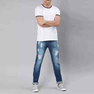 Wholesale Manufacturer <b>Men</b> Straight Stylish Denim Jeans <b>Men</b> Street Wear Fitting Slim Fit <b>Stretch</b> Denim Pants - Product Image 6