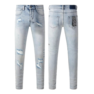 กางเกงยีนส์ทรงตรงผ้ายืดคุณภาพสูงแบรนด์แท้สำหรับผู้ชายจาก KSUBI รุ่น Medium Wash ทรงสลิมฟิต สไตล์ลำลอง - Product Image 5