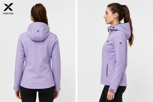 Chaqueta Softshell con Capucha para Mujer X Sports City, Cierre de Cremallera de Manga Larga, Color Sólido, Impermeable, Resistente al Viento, Ropa de Exterior OEM/ODM - Product Image 2