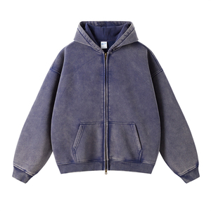 Sweat à capuche décontracté pour homme fabriqué au Pakistan, avec logo personnalisé sur le devant, 100 % coton, design avec poche, lavage à l'acide - Product Image 6