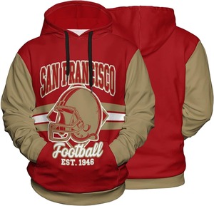 Sudadera de Fútbol Personalizada con Estampado Sublimado de Manga Larga, Unisex para Adultos, para Todas las Estaciones, Absorbente de Humedad, Anti-UV, Jersey de Algodón - Product Image 2