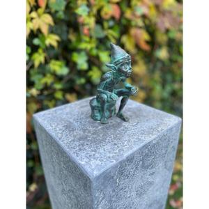 Garden Supplies <b>Hand</b> <b>Casted</b> Pixie Statue Patina green Antique Finish Vintage Pixie Sculpture For Decoration Event Decor - Product Image 3