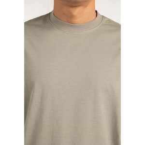 เสื้อยืดคอกลมแขนสั้นทรงปกติสำหรับผู้ชาย สีพื้น ผ้าฝ้ายเจอร์ซีย์ถัก 100% ระบายอากาศได้ดี น้ำหนัก 220 กรัม - Product Image 5